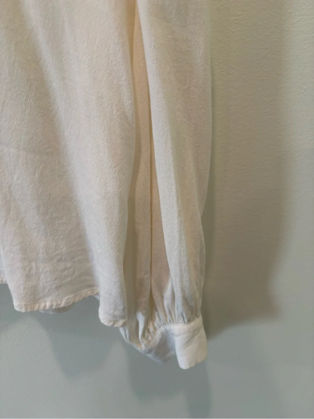 Reformation Anaya Tie-Neck Long-Sleeve Blouse